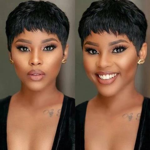 Factory direct supply cross-border Europe and the United States full mechanism short hair real hair elf headgear Pixie human hair