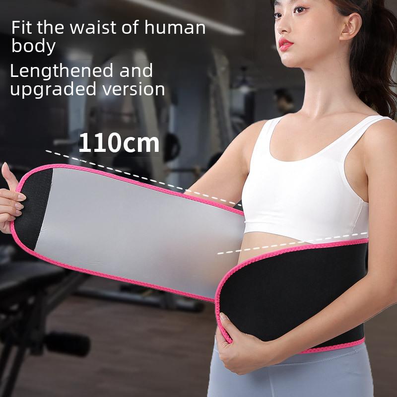 Silver Ion Sports Sweat Collapsing Belt Body Shaping Running Fat Burning Yoga Waist Protection Sweat Exploding Fitness Belt Sweat Belly Belt