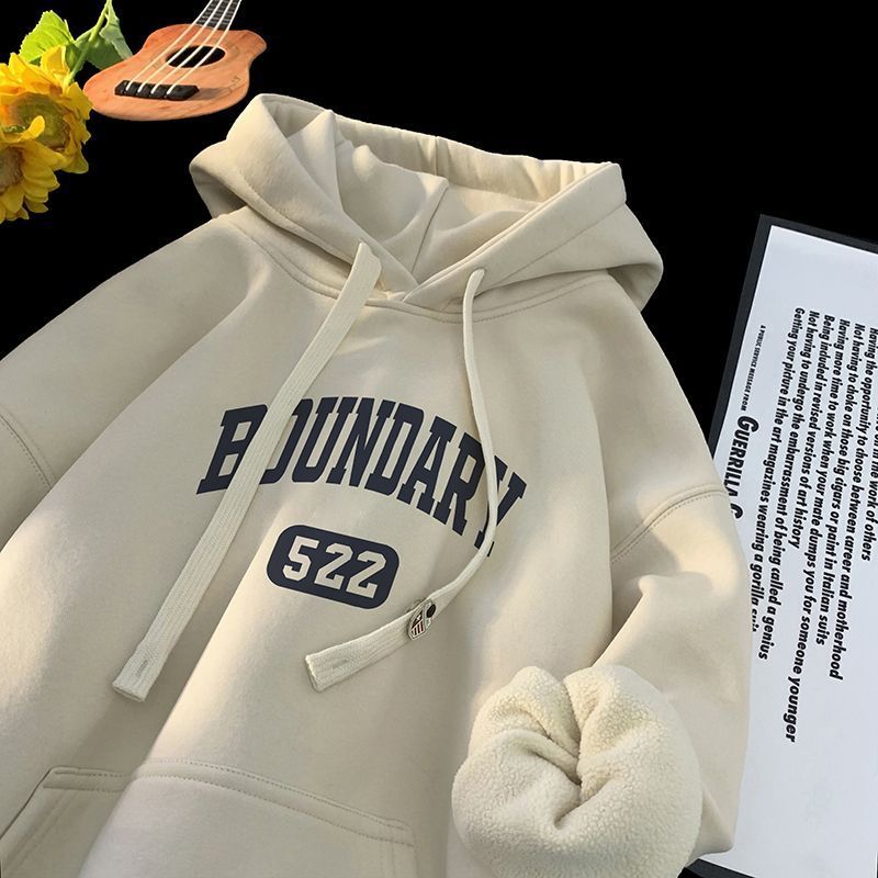 American Retro Casual Commuting Hoodies for Women Spring Autumn New Long Sleeved Trendy Coat Oversized Loose Hooded Fashion Top