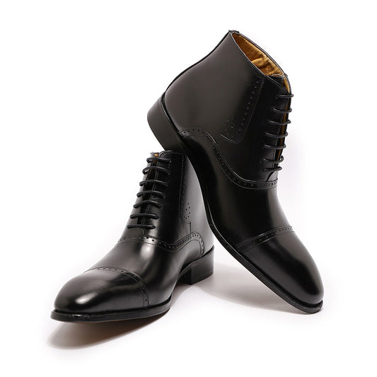 Large Size Lace-up Martin Boots Leather Men's Shoes