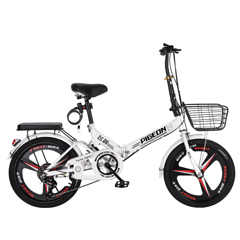 New Folding Bicycle Portable 20 Inch Adult Work Shock Absorber Variable Speed Male And Female Student Bike Installation Free& multi& 26*15.5(150-165cm)