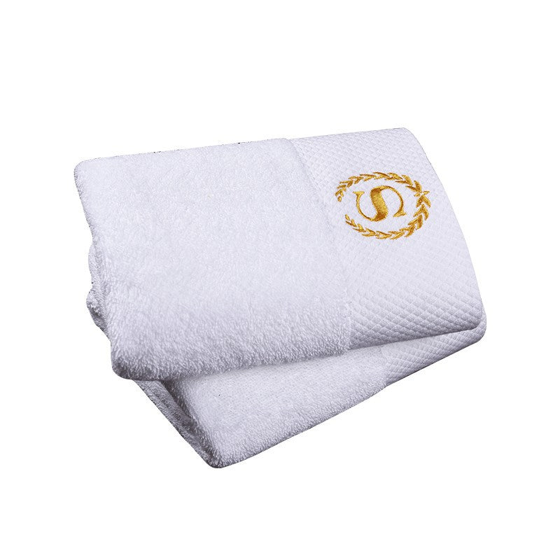 Hotel towel bath towel beauty salon Hotel B & B pure cotton cotton wholesale absorbent white five-star hotel bath towel