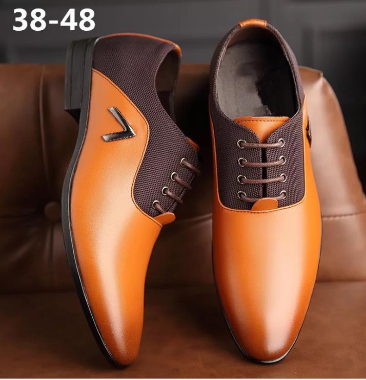 African men's business leather shoes lage size 445678 leather shoes male