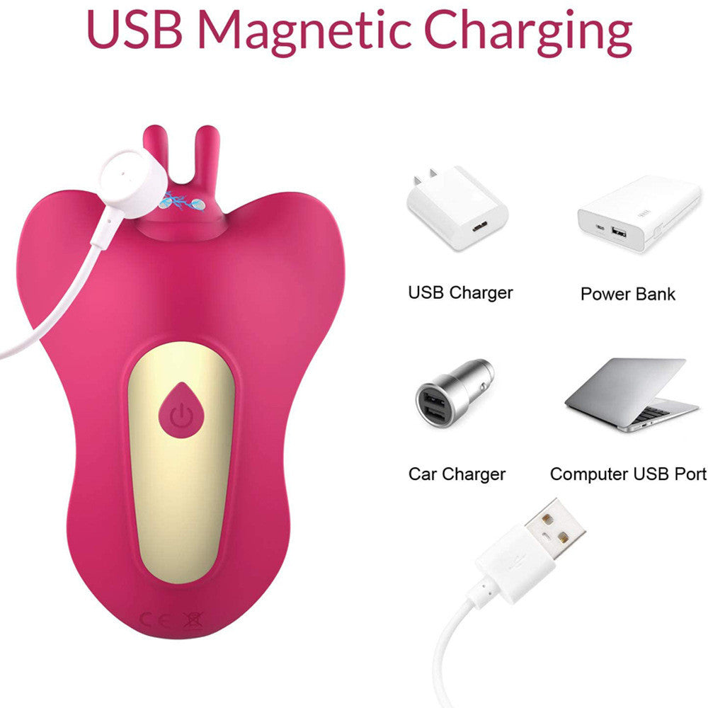 Simulation phallus female butterfly remote control wearing out vibration telescopic stick sucking waterproof wireless jumping egg love