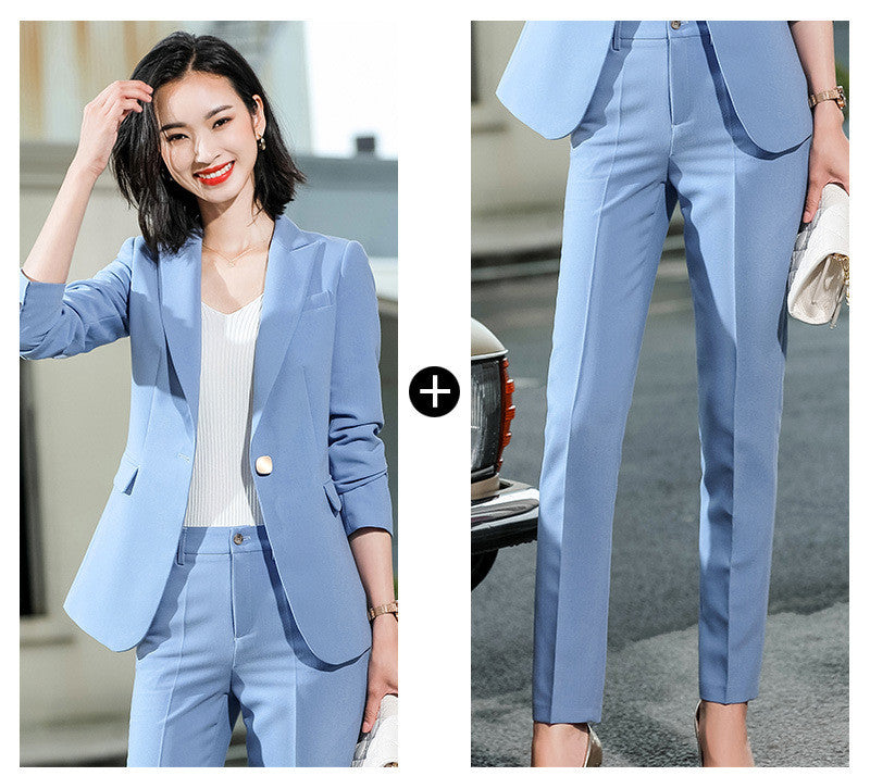 Two-Piece Suit Women's Professional Wear Trousers Fashion Overalls