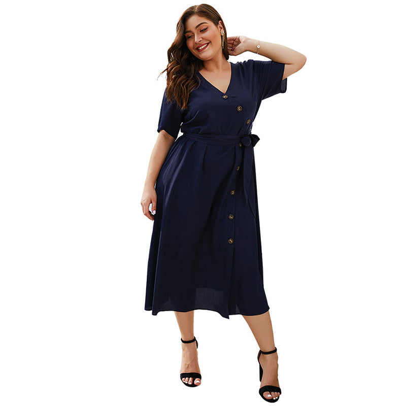 2023 Summer Dresses Female Fashion V-neck Elegant Long Dress Women's Oversize 4XL Loose Mother Evening Dresses Lady Clothes