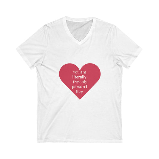 Unisex Jersey Short Sleeve V-Neck Tee