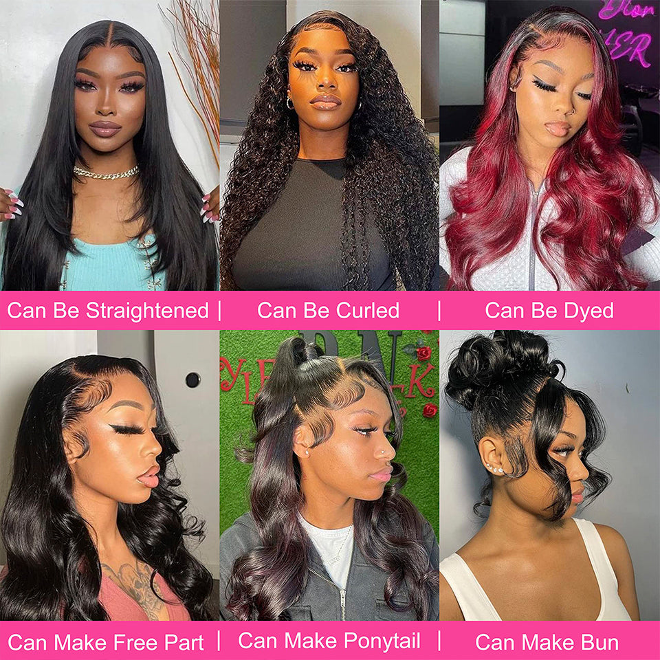 HD Transparent Lace 13x4 Body Wave Lace Front Wig Human Hair Lace Frontal Human Hair Wigs For Woman Body Wave 4x4 Glueless Wig