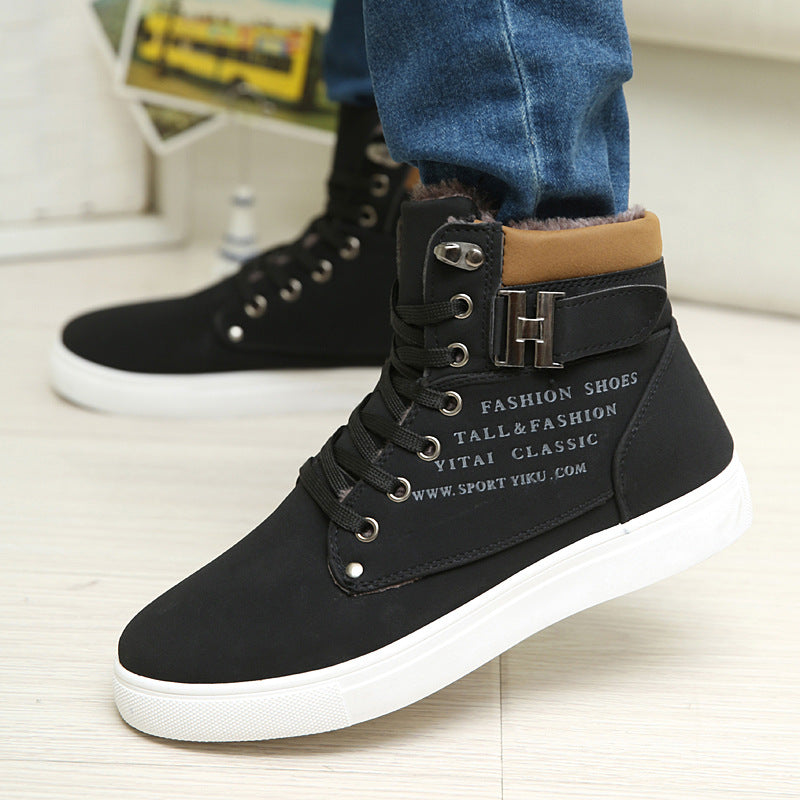 Casual Board Shoes Warm High Top Shoes Plush Shoes