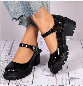 Latest Fashion Women's Patent Leather Mary Jane Shoes