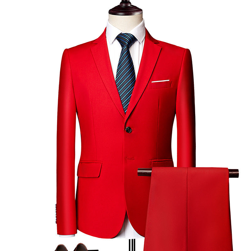 New Men's Business Casual Suit Suit Two-piece Set