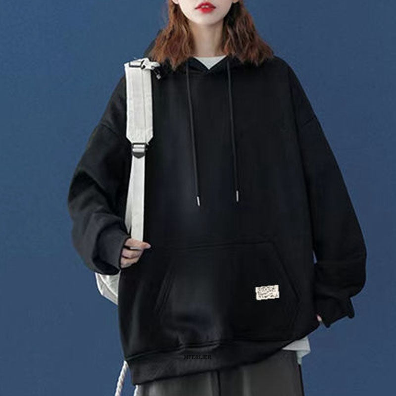 Plus Size 6XL 150kg Spring Long Sleeve t Shirt Outwear with Hooded Top Black White Tops Women Full Sleeve Casual Female Tees