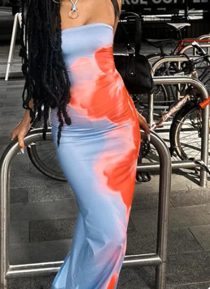 Blue Floral Maxi