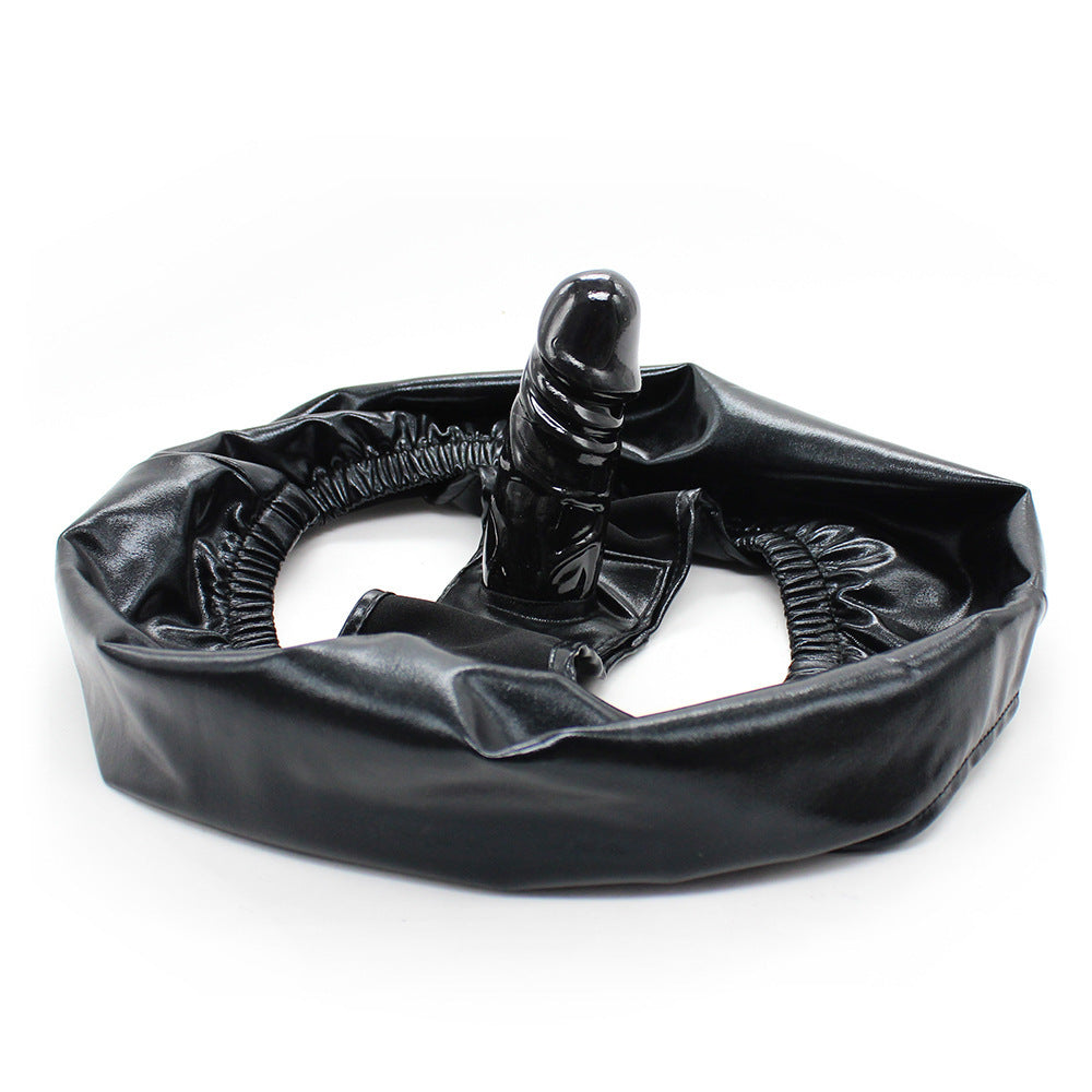 Adult supplies female underwear penis black couple toys masturbation equipment elastic leather pants patent leather pants wholesale
