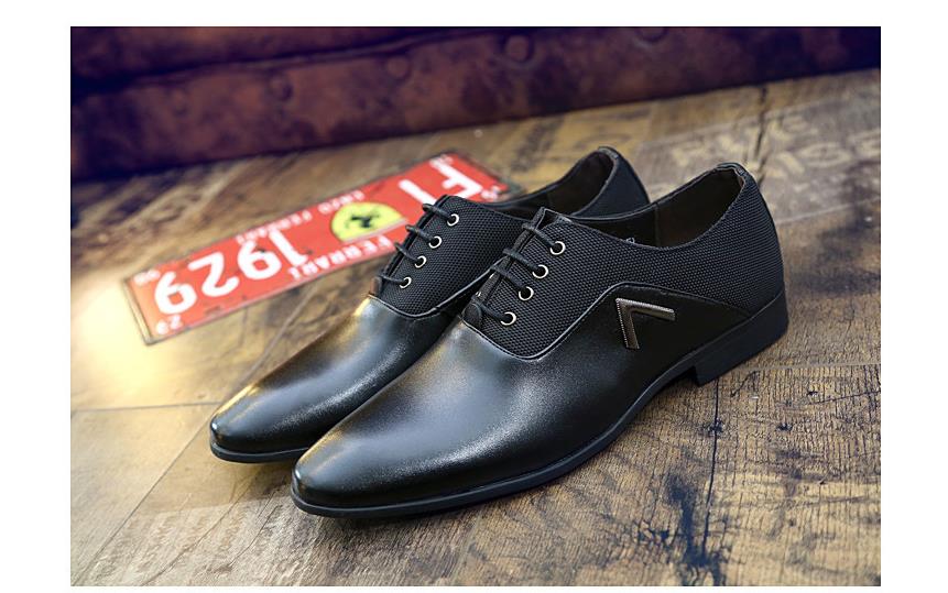 African men's business leather shoes lage size 445678 leather shoes male