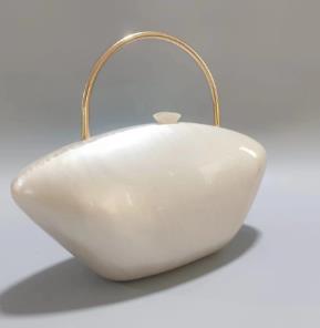Marbled Acrylic Shell Handbag