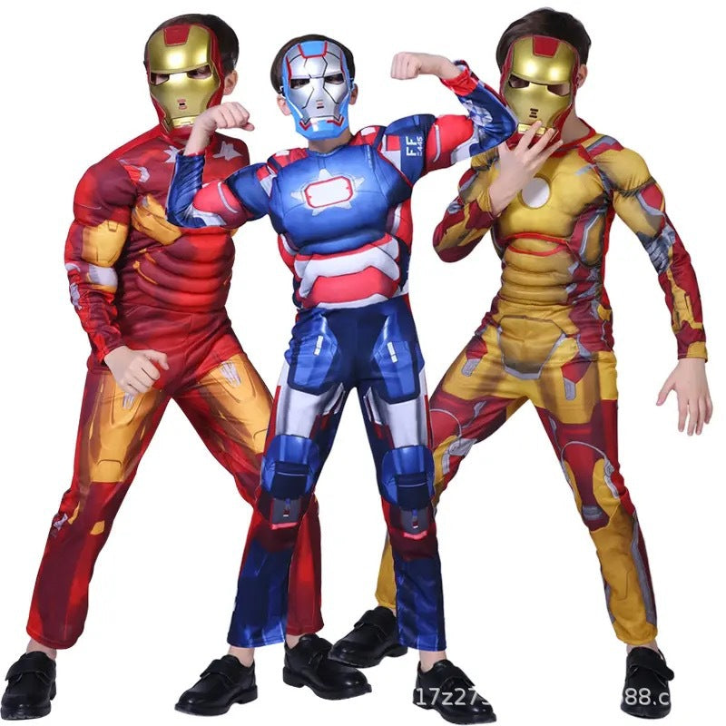 Halloween Costume Child Avengers Captain America Iron Man Superman Spiderman Optimus Prime Muscle Suit