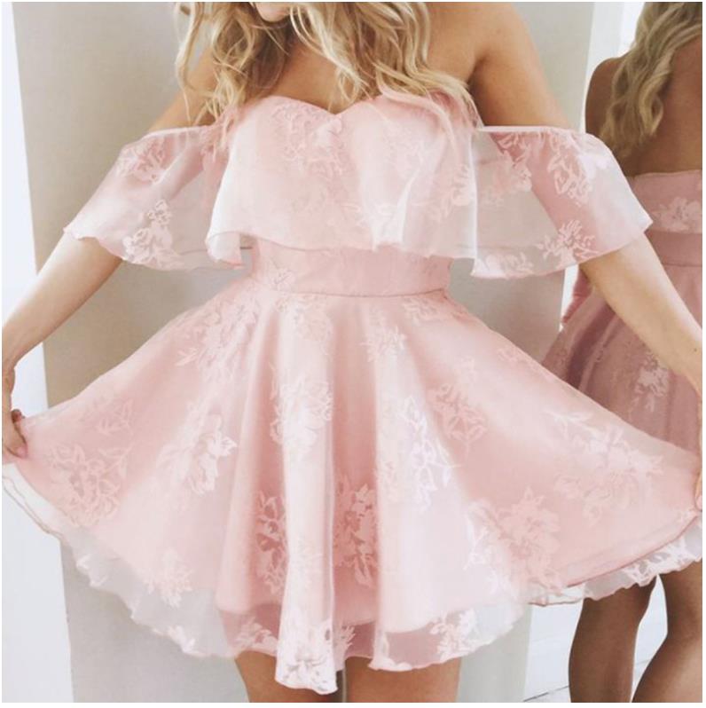 fashion word collar ruffled off-shoulder dress evening dress