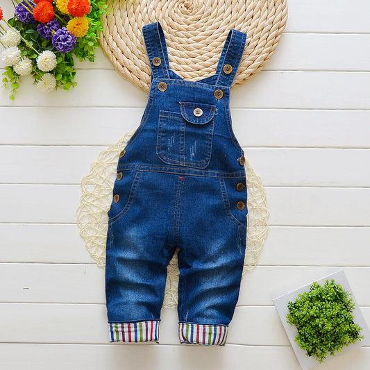 New Trousers Boys And Girls Denim Overalls