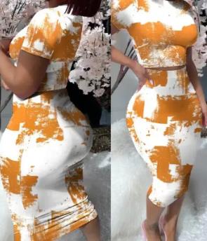 Light Pink Bodycon Two-Piece Set for Women