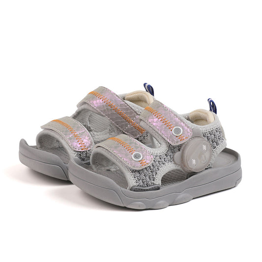 Lala Pig Summer Male Baby Functional Walking Shoes Female Baby Soft Bottom Sandals Children\'S Light Shoes