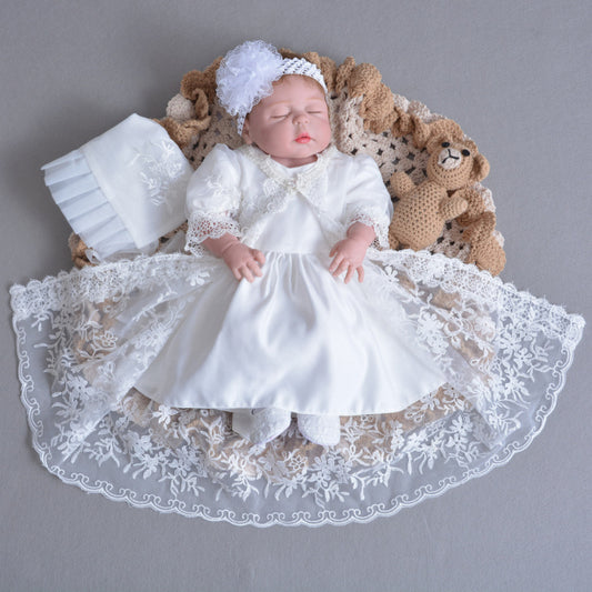 Cross border for fast selling baby princess dress, baby wash gown, lace dress, three sets of full moon skirt