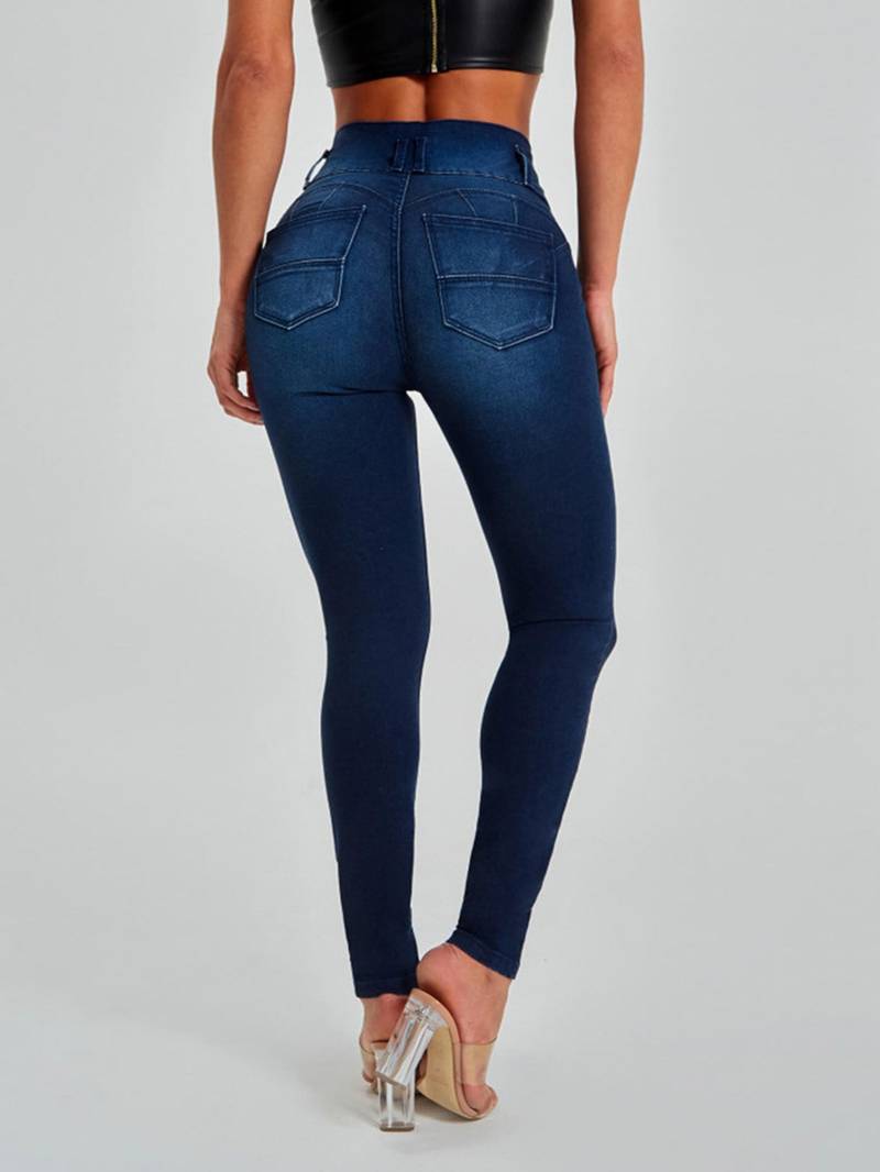 Stretchy High-Rise Skinny Jeans  Slim Fit Curve Sculpting High Waist Jean Pants  Women's Clothing and Denim