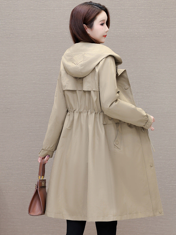 Windswear Pure Color Fall 2020 Long Sleeve Pocket in Long Cap Zipper Rivet Fashion