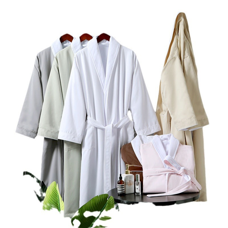 Five-star hotel soft double-layer bathrobe high-end B & B Inn thickened non-lint bathrobe embroidered logo