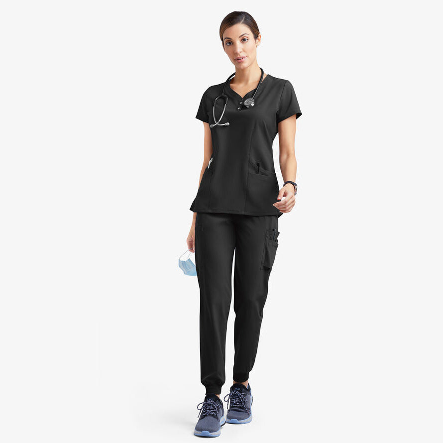 hospital polyester cotton design hand washing clothes Doctor short sleeve work clothes spa beauty clothes split suit brush hand clothes