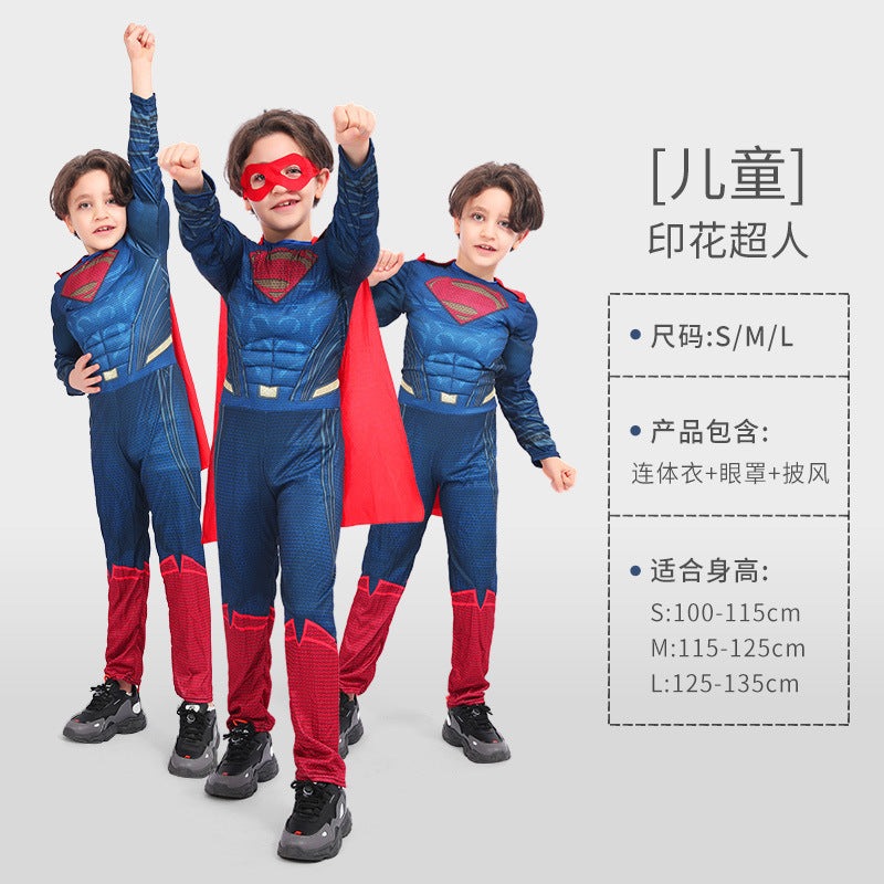 Halloween Costume Child Avengers Captain America Iron Man Superman Spiderman Optimus Prime Muscle Suit