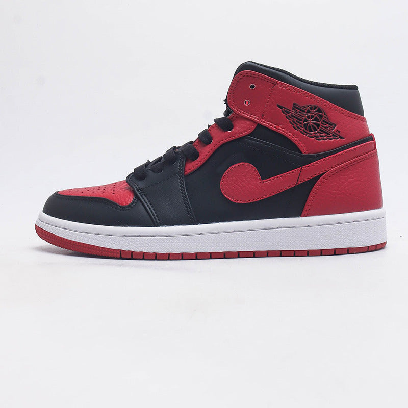 Putian shoes source delivery first layer AJ1 MID Joe 1 MID-top basketball shoes men's shoes wear-resistant women's sneaker