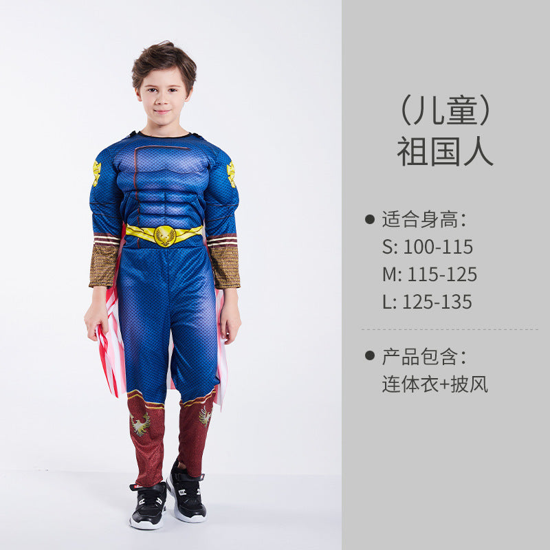 Halloween Costume Child Avengers Captain America Iron Man Superman Spiderman Optimus Prime Muscle Suit