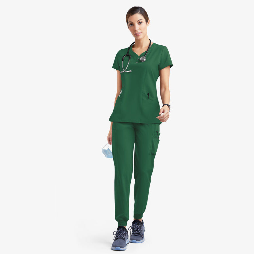 hospital polyester cotton design hand washing clothes Doctor short sleeve work clothes spa beauty clothes split suit brush hand clothes