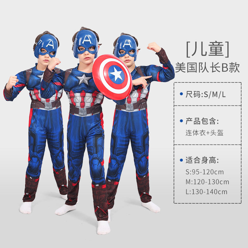 Halloween Costume Child Avengers Captain America Iron Man Superman Spiderman Optimus Prime Muscle Suit