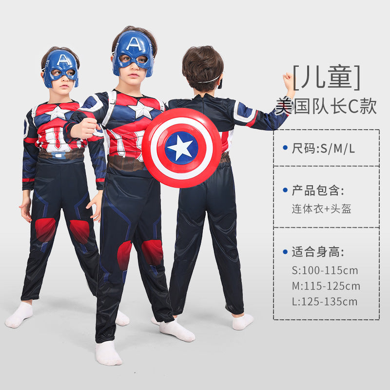 Halloween Costume Child Avengers Captain America Iron Man Superman Spiderman Optimus Prime Muscle Suit