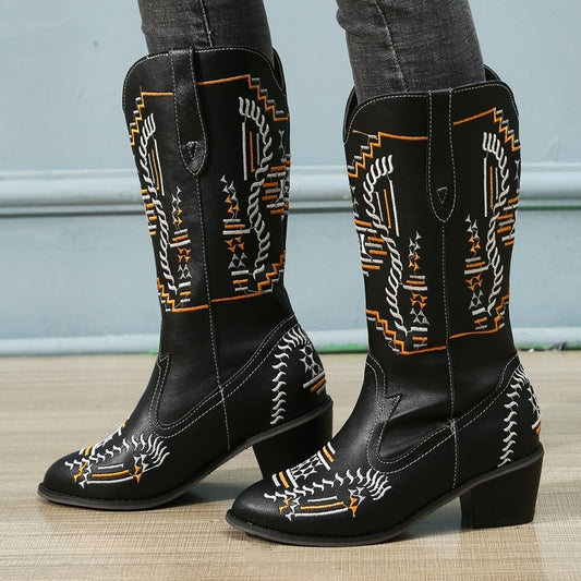 Autumn And Winter New Mid Tube Knight Boots