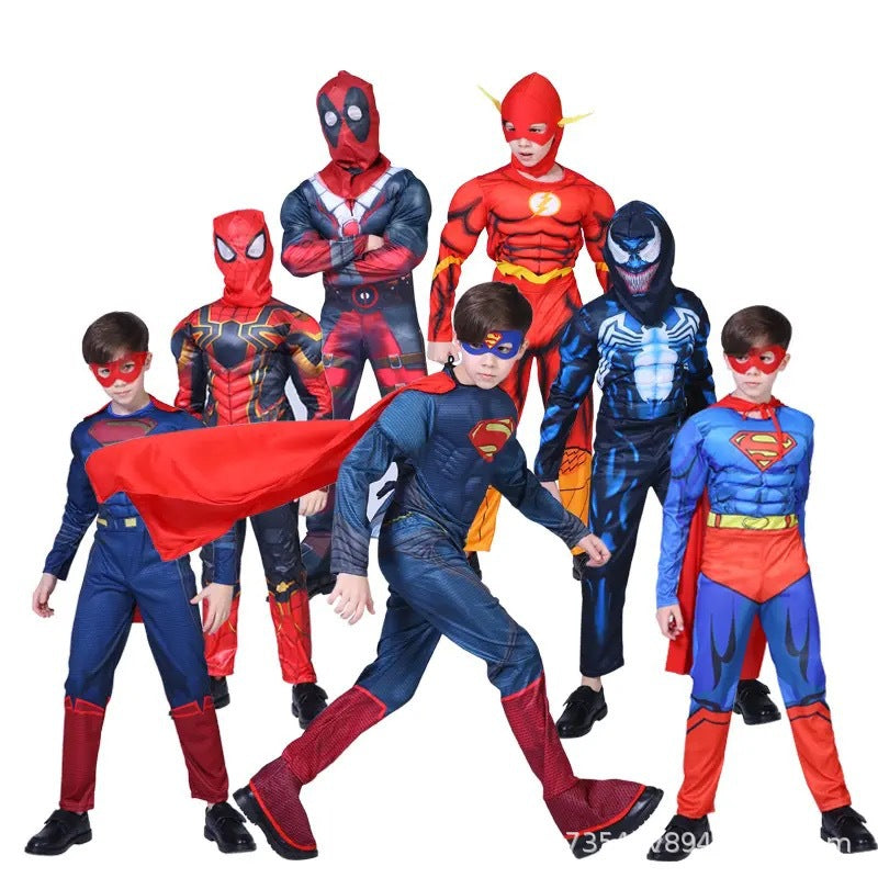 Halloween Costume Child Avengers Captain America Iron Man Superman Spiderman Optimus Prime Muscle Suit