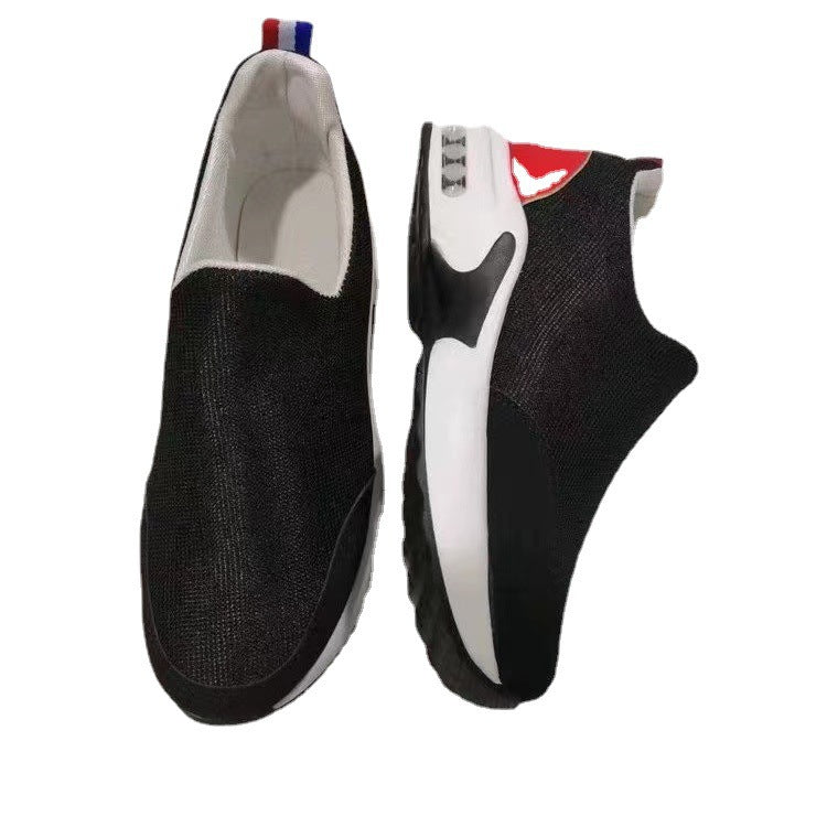 Foreign Trade Large Size Sports Casual Mesh Shoes Women's Round-toe Low-top Breathable Mesh One-step Lazy Shoes Cross-border Single-layer Shoes