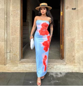 Blue Floral Maxi