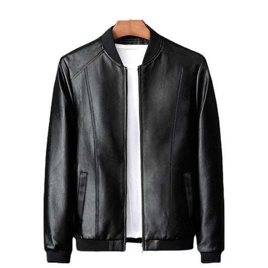 Jaqueta De Couro Masculina - Pantagonia Promoção de Mayo/2023 Men's Leather Jacket Autumn and Winter Plus Velvet Leather Jacket Flight Motorcycle Suit Korean Slim Fit (Single Piece), W-0248334 (Shopify) only, please do not add other supplier links