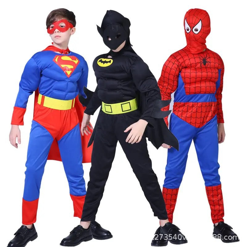 Halloween Costume Child Avengers Captain America Iron Man Superman Spiderman Optimus Prime Muscle Suit