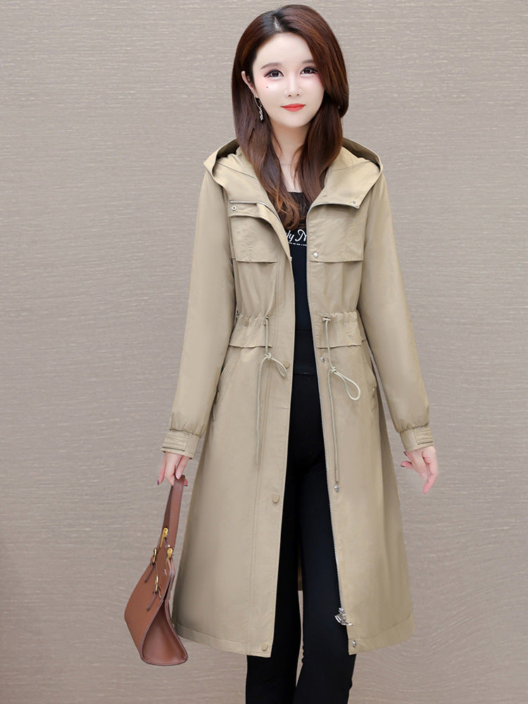 Windswear Pure Color Fall 2020 Long Sleeve Pocket in Long Cap Zipper Rivet Fashion