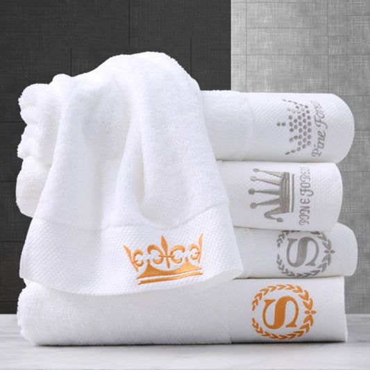 Hotel towel bath towel beauty salon Hotel B & B pure cotton cotton wholesale absorbent white five-star hotel bath towel