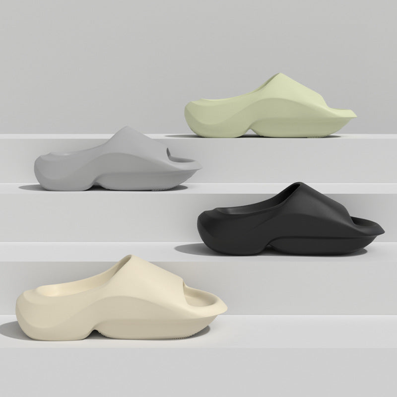 Men's Outside Comfortable Soft slippers Non-slip Home Shoes EVA High Quality Thick Sole Slides Women's Platform Slippers Homme