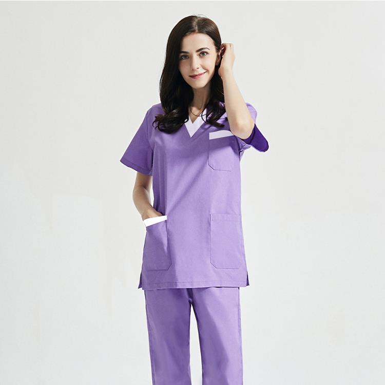 Hand washing clothes doctor's operating clothes women's short sleeve split suit