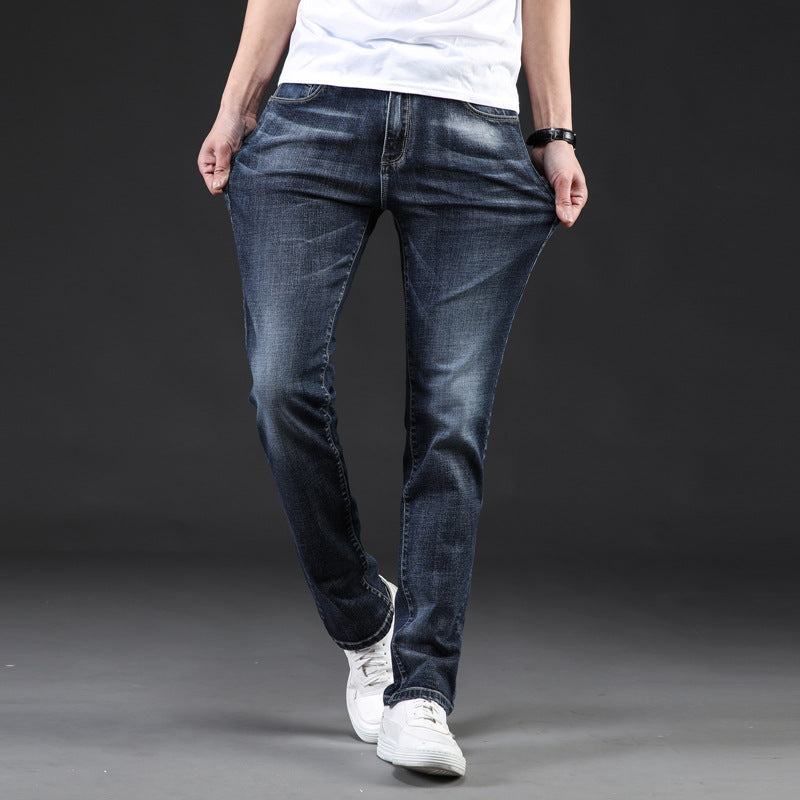 Spring And Autumn Jeans Men's Straight Slim Waist