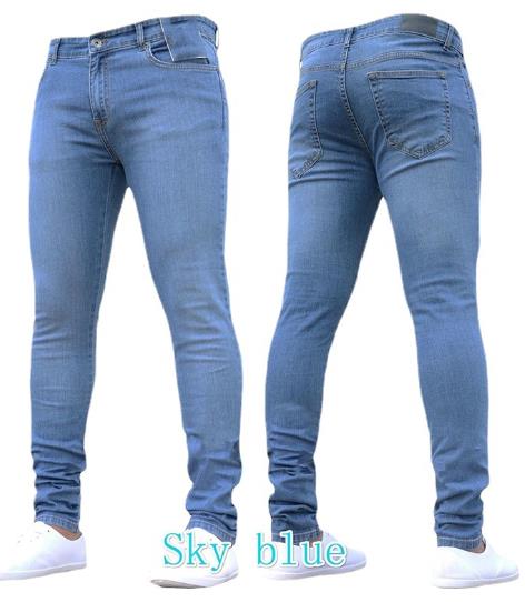 Men's Mid-Waist Classic Stretch-Fit Pencil Jeans