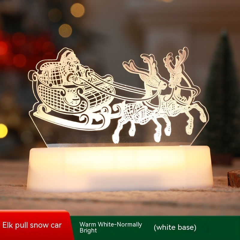 Christmas Decoration 3D Lamp Acrylic LED Night Lights New Year Valentines Day Christmas Kids Gift Christmas Ornaments