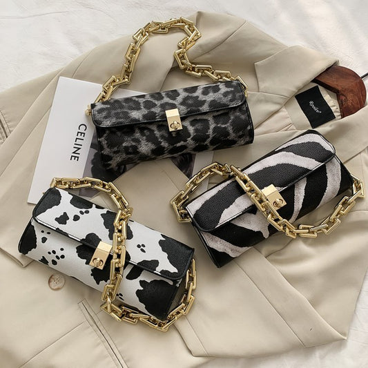 Cross-border French Niche Handbags Autumn And Winter New Fashion Wild Ins Thick Chain One-shoulder Clutch Underarm Bag